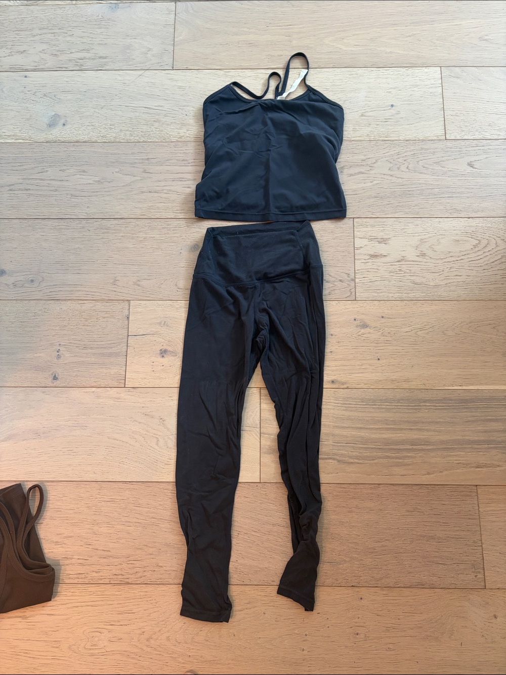 Splits59 dark gray High-Waist Leggings with Matching dark gray Tank
